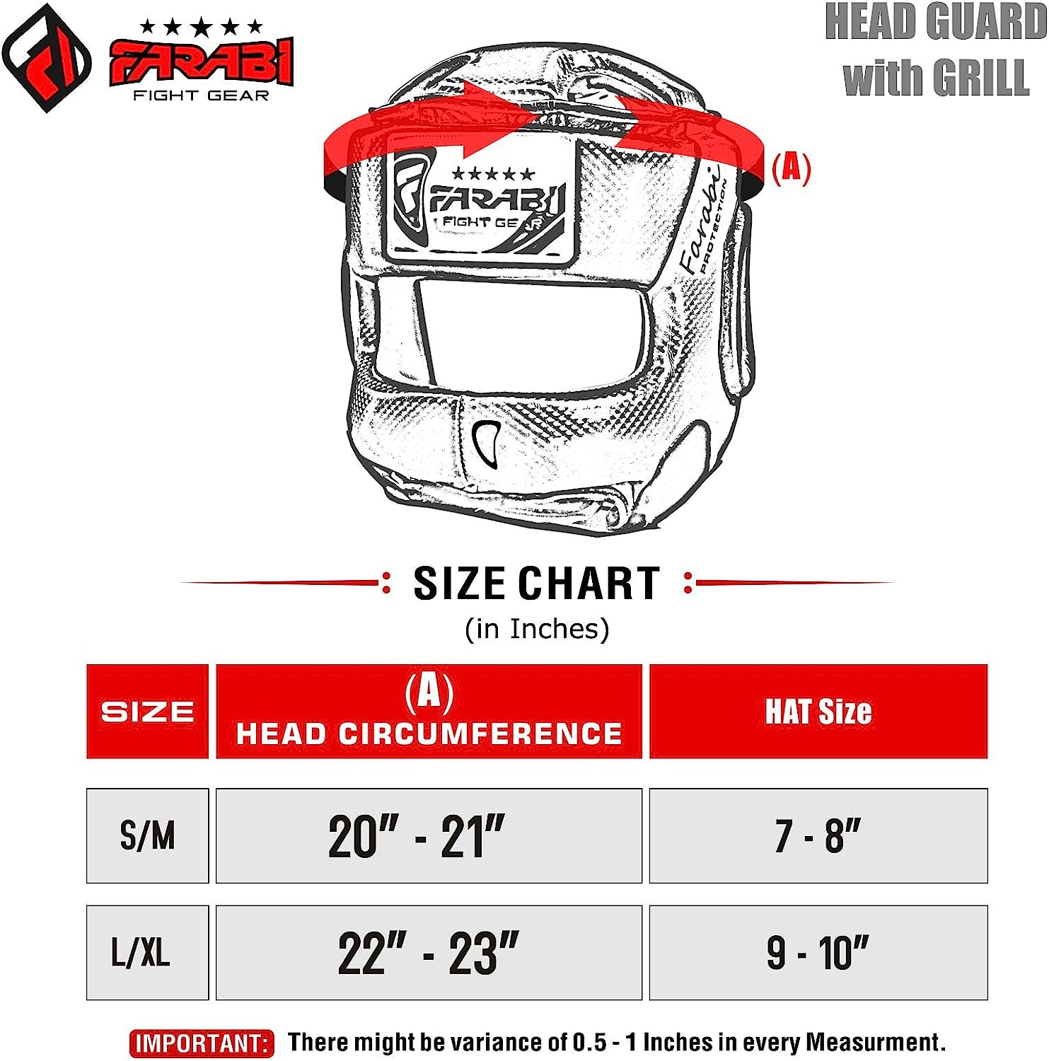 Farabi Head Guard Bar Grill U Kick Boxing Martial Arts Training protection Head Gear Farabi Sports