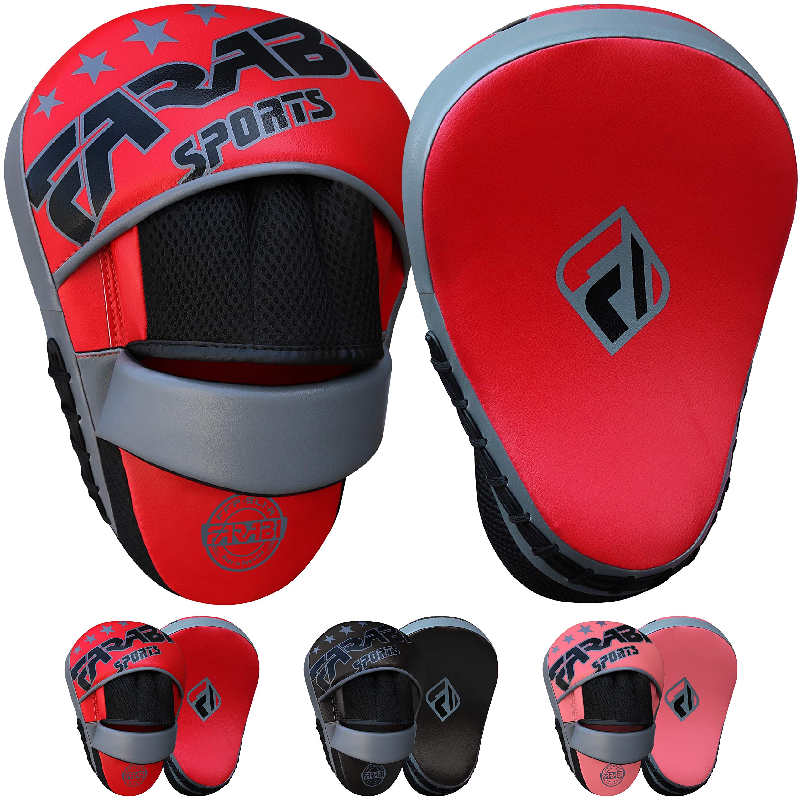 Farabi Sports Curved Boxing Pads Durable Focus Pads MMA, Muay Thai & Kickboxing Training Farabi Sports