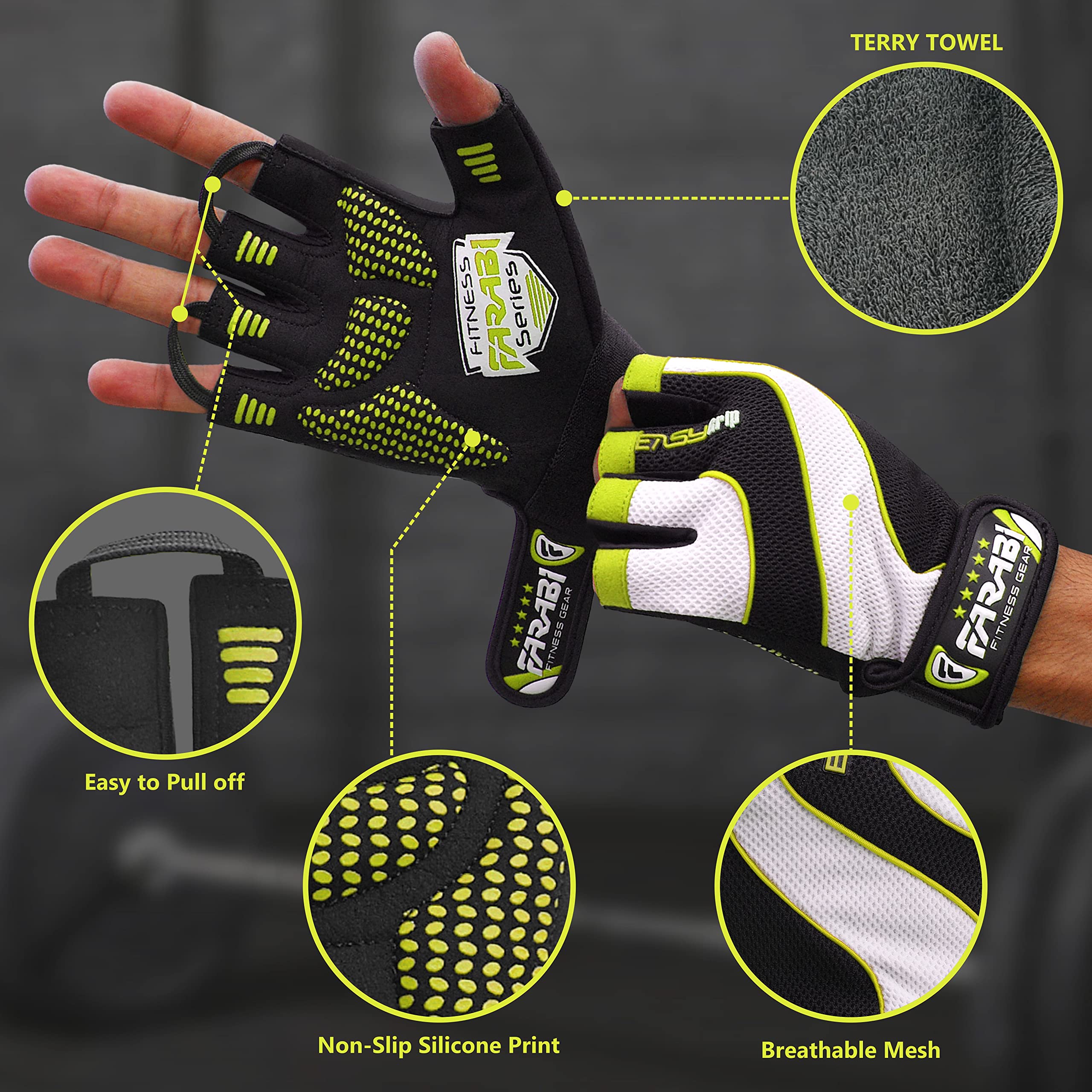 Farabi Sports Weightlifting Gloves Padded Gym Gloves for Powerlifting, CrossFit & Training Farabi Sports