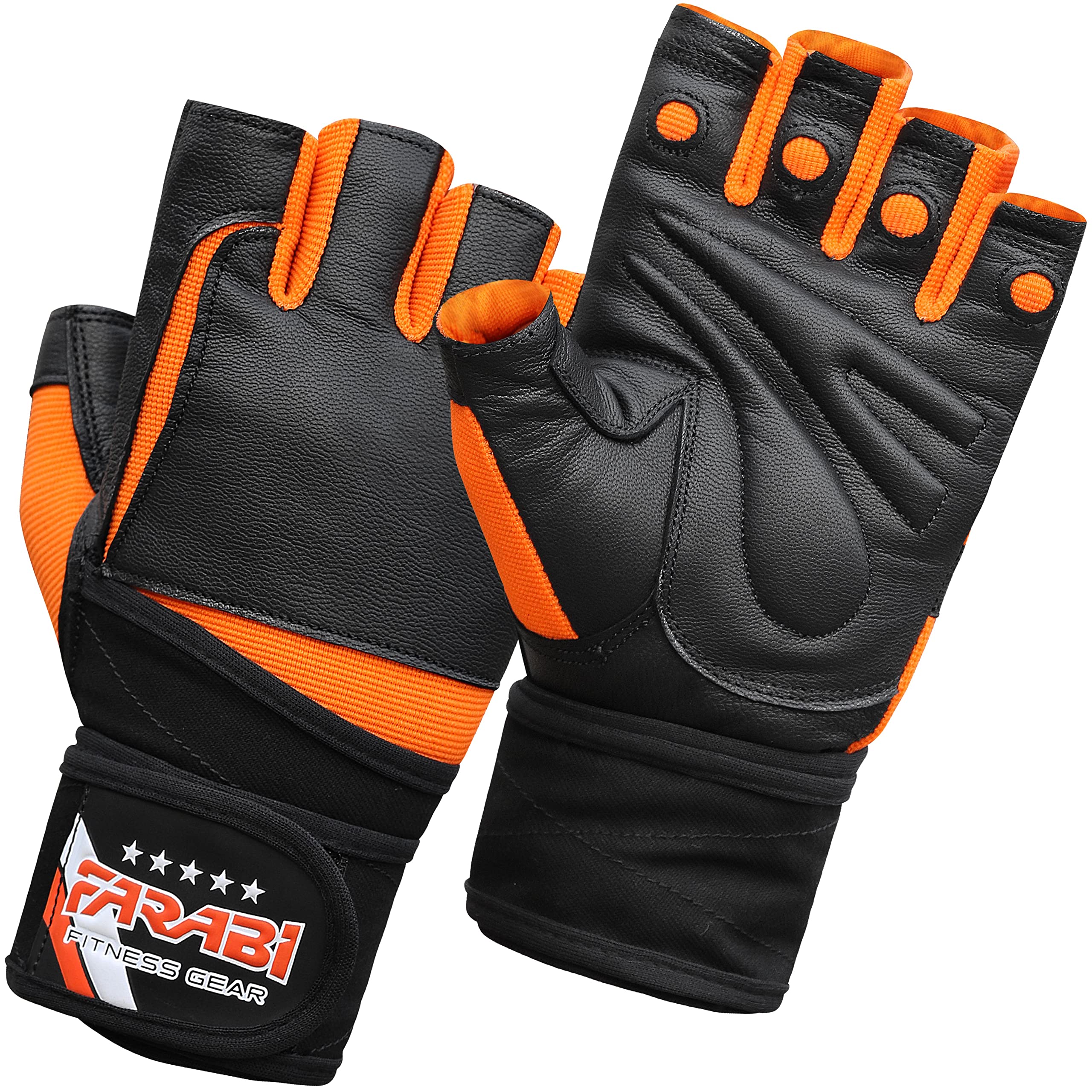Farabi Sports Weightlifting Gloves Genuine Leather Gym Gloves for Powerlifting & CrossFit Farabi Sports