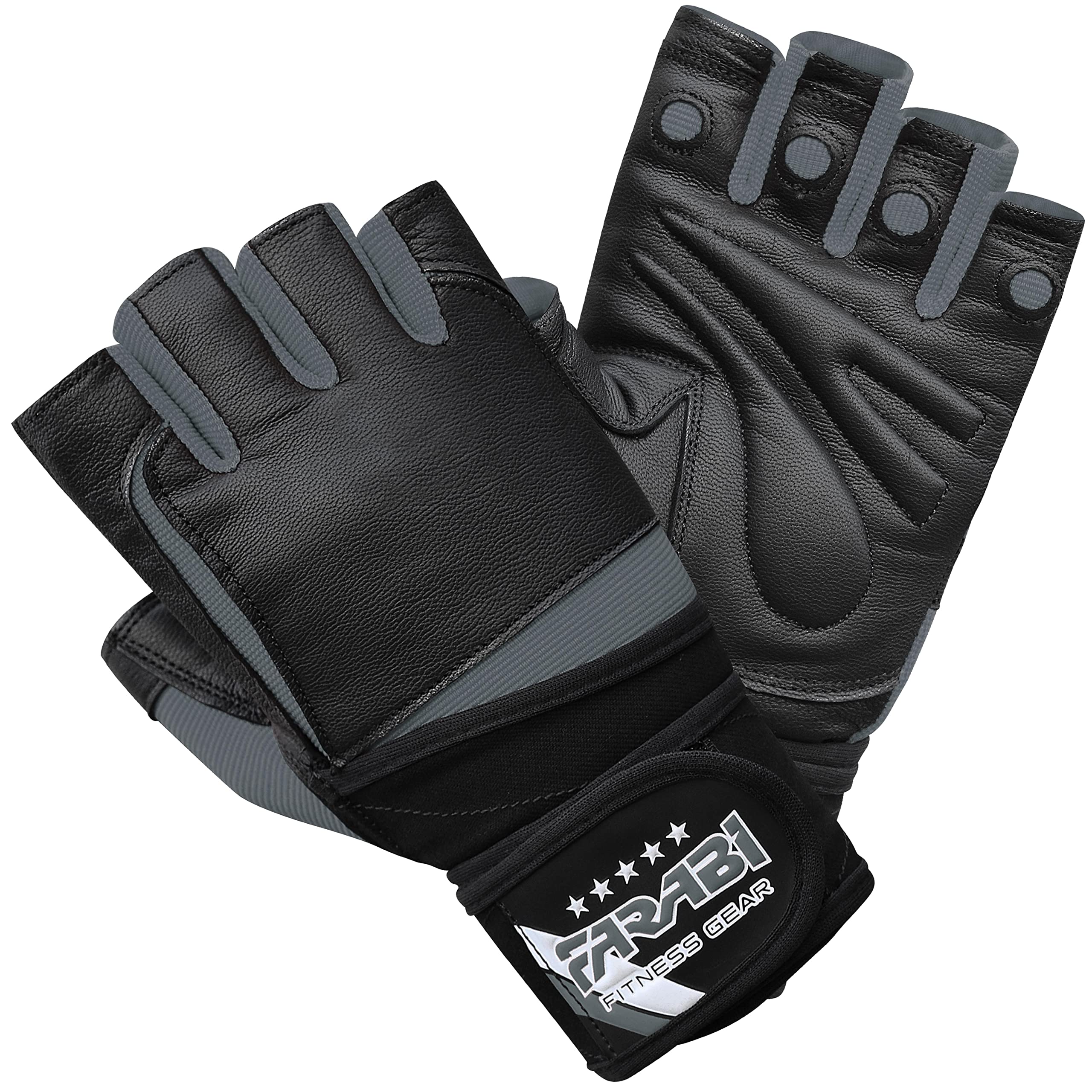 Farabi Sports Weightlifting Gloves Genuine Leather Gym Gloves for Powerlifting & CrossFit Farabi Sports