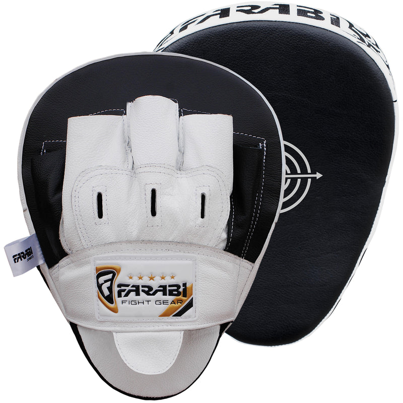 Farabi Sports Real Leather Focus Mitts Boxing Strike Punch Focus Mitts Pad MMA Thai Pad Training Pads, KickBoxing Focus Pads, Best Boxing Focus Pads, Leather Focus Pads Farabi Sports