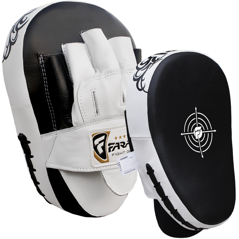 Farabi Sports Real Leather Focus Mitts Boxing Strike Punch Focus Mitts Pad MMA Thai Pad Training Pads, KickBoxing Focus Pads, Best Boxing Focus Pads, Leather Focus Pads Farabi Sports