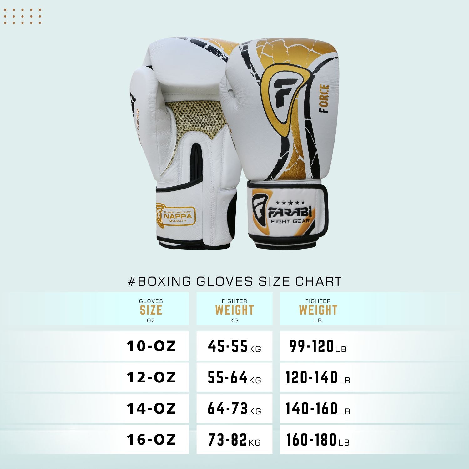 Farabi Force Boxing Gloves Sparring Training Punching Real Leather Gloves Farabi Sports