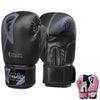 Farabi Sports Brilliant Series boxing mma gloves in black with gray accents, featuring durability and comfort for training, with a pink version shown as an option.