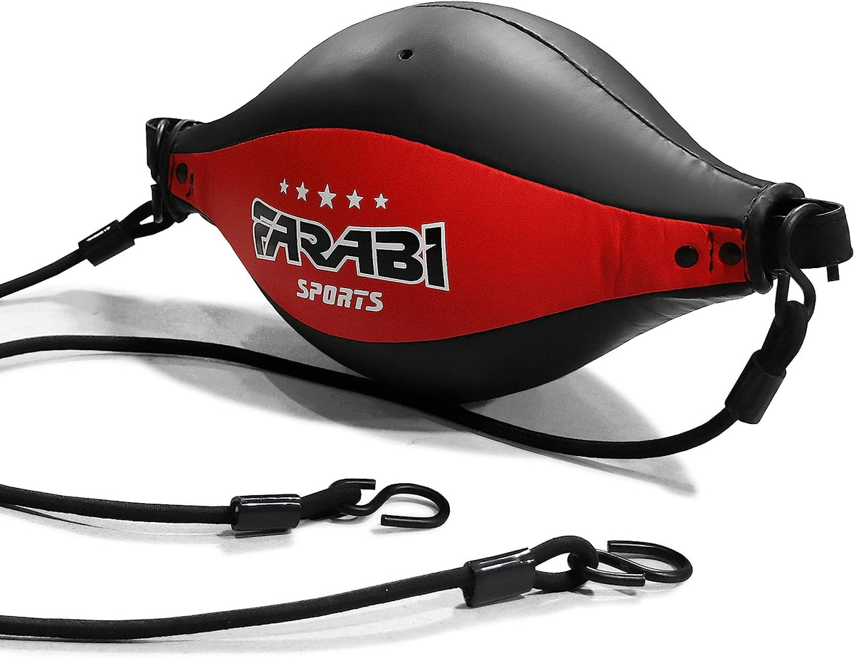 Sac De Vitesse Double Extrémité Farabi Sports - Entraînement Boxe MMA En Cuir Véritable