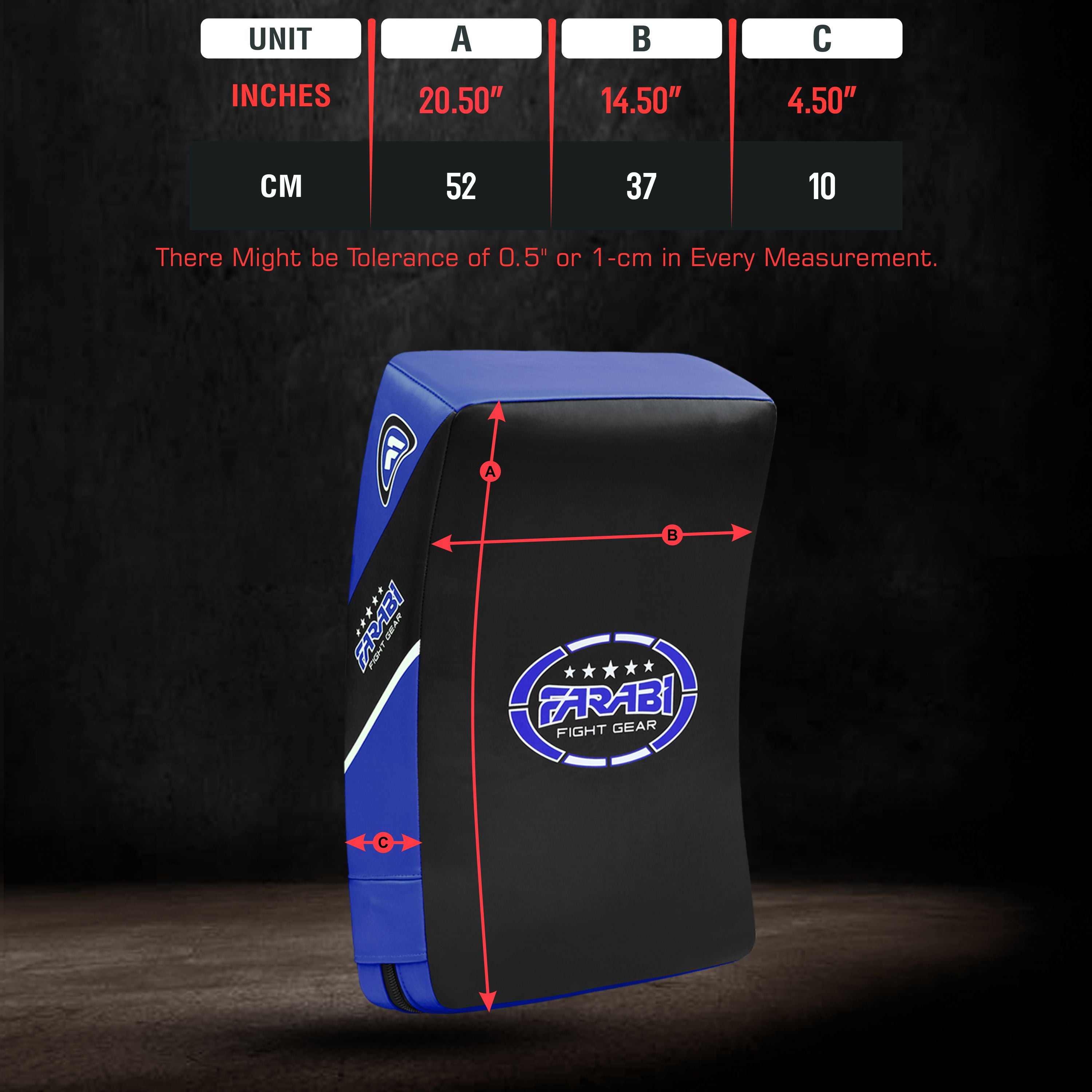 Farabi Large Kick Shield Strike Pad Boxing Punch Mitts MMA Training Focus Pads Farabi Sports