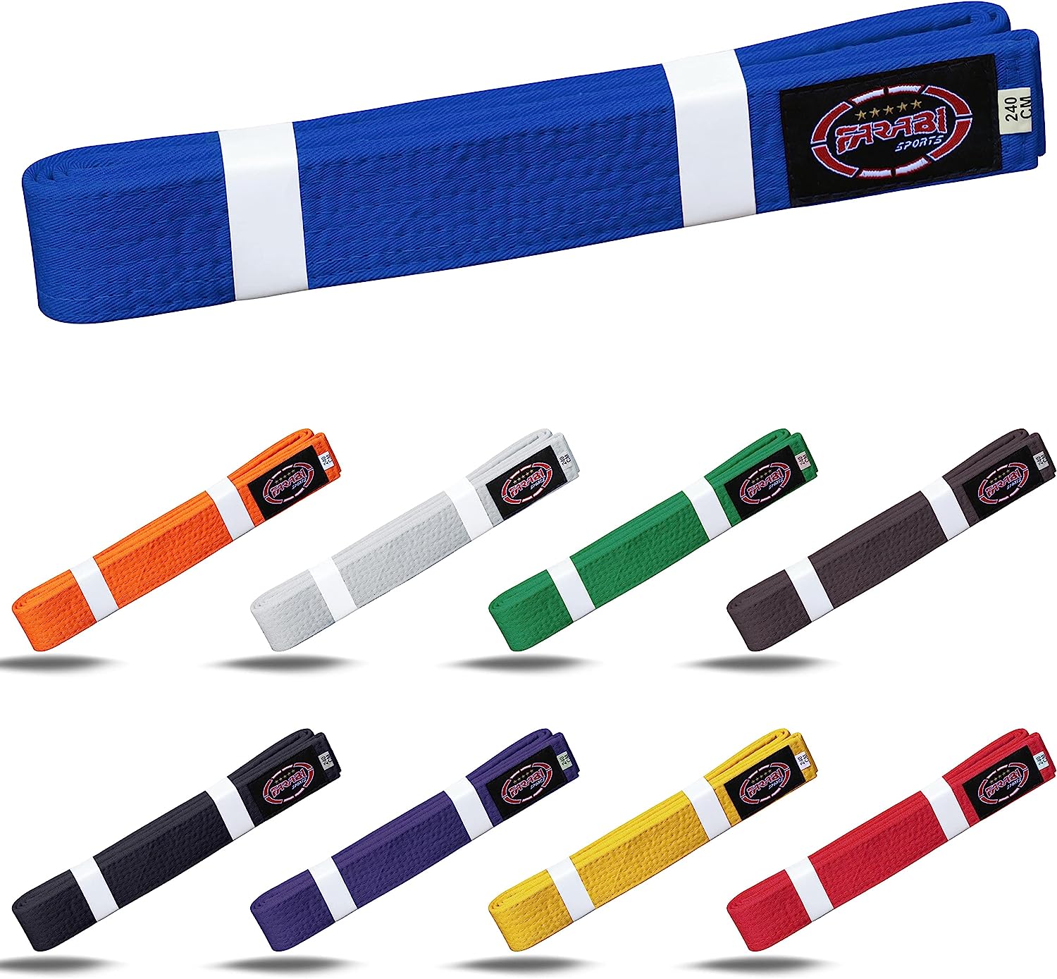 Farabi Sports Karate Belt Multiple Colors Karate Belts Judo Karate BJJ Martial arts Taekwondo belts Farabi Sports