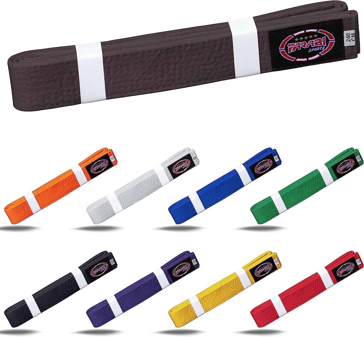 Farabi Sports Karate Belt Multiple Colors Karate Belts Judo Karate BJJ Martial arts Taekwondo belts Farabi Sports