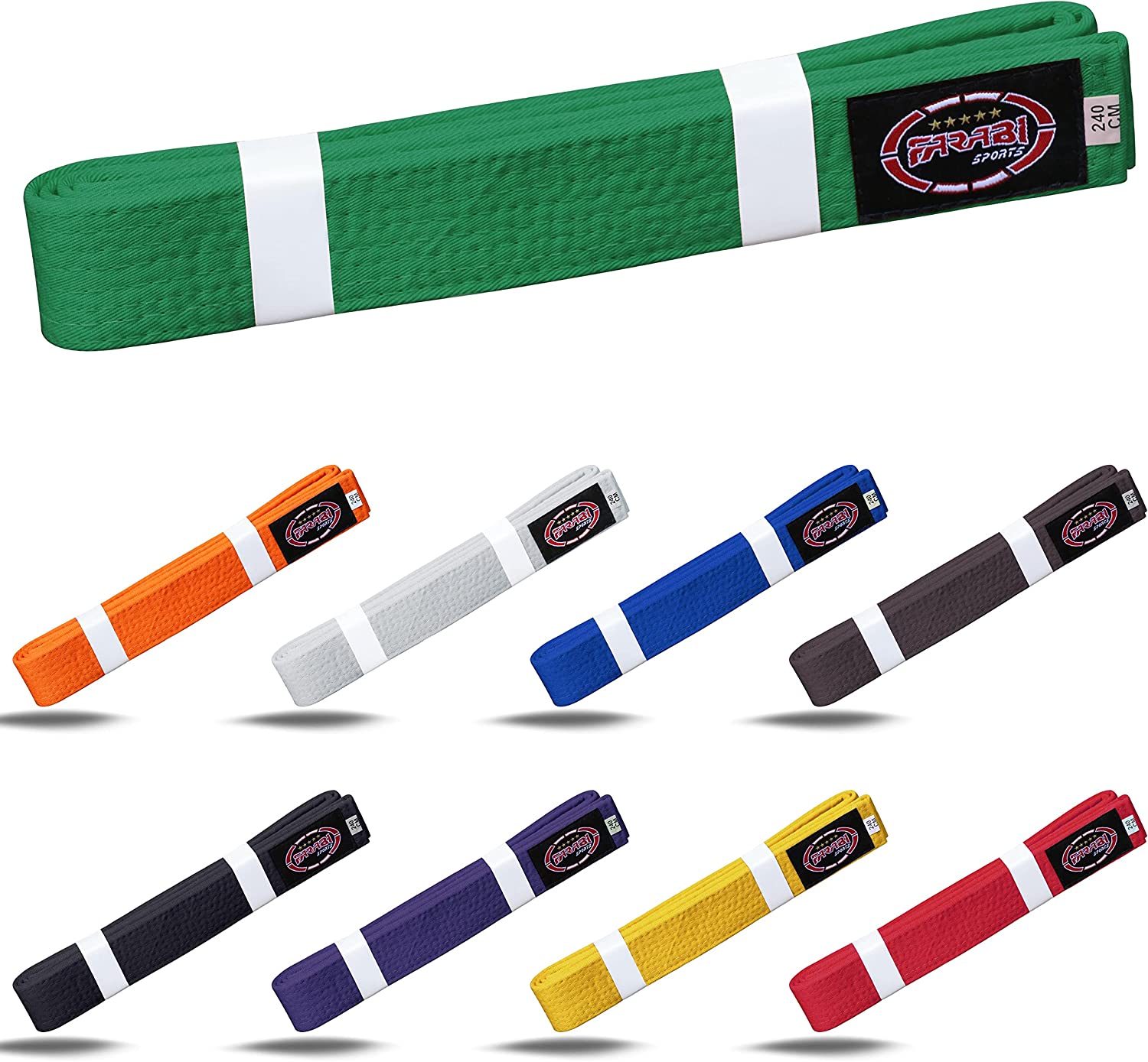 Farabi Sports Karate Belt Multiple Colors Karate Belts Judo Karate BJJ Martial arts Taekwondo belts Farabi Sports