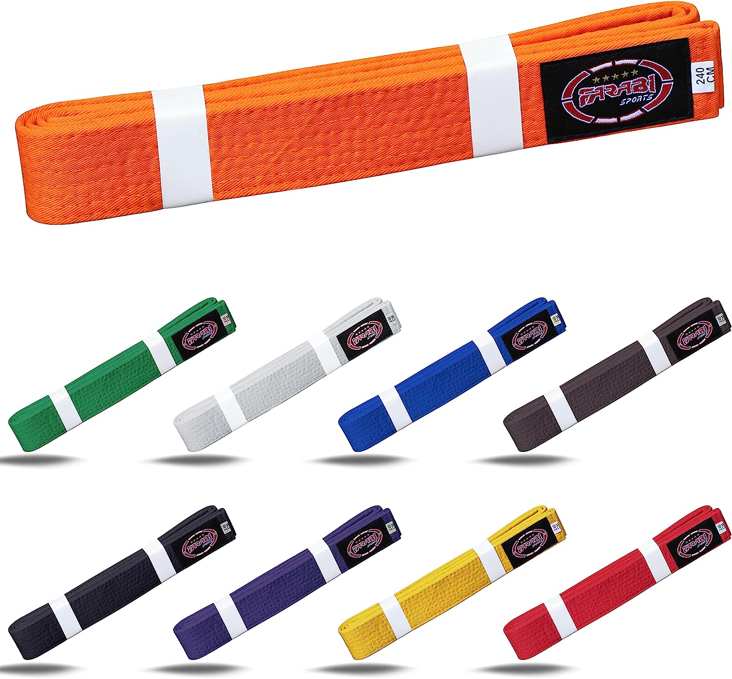 Farabi Sports Karate Belt Multiple Colors Karate Belts Judo Karate BJJ Martial arts Taekwondo belts Farabi Sports