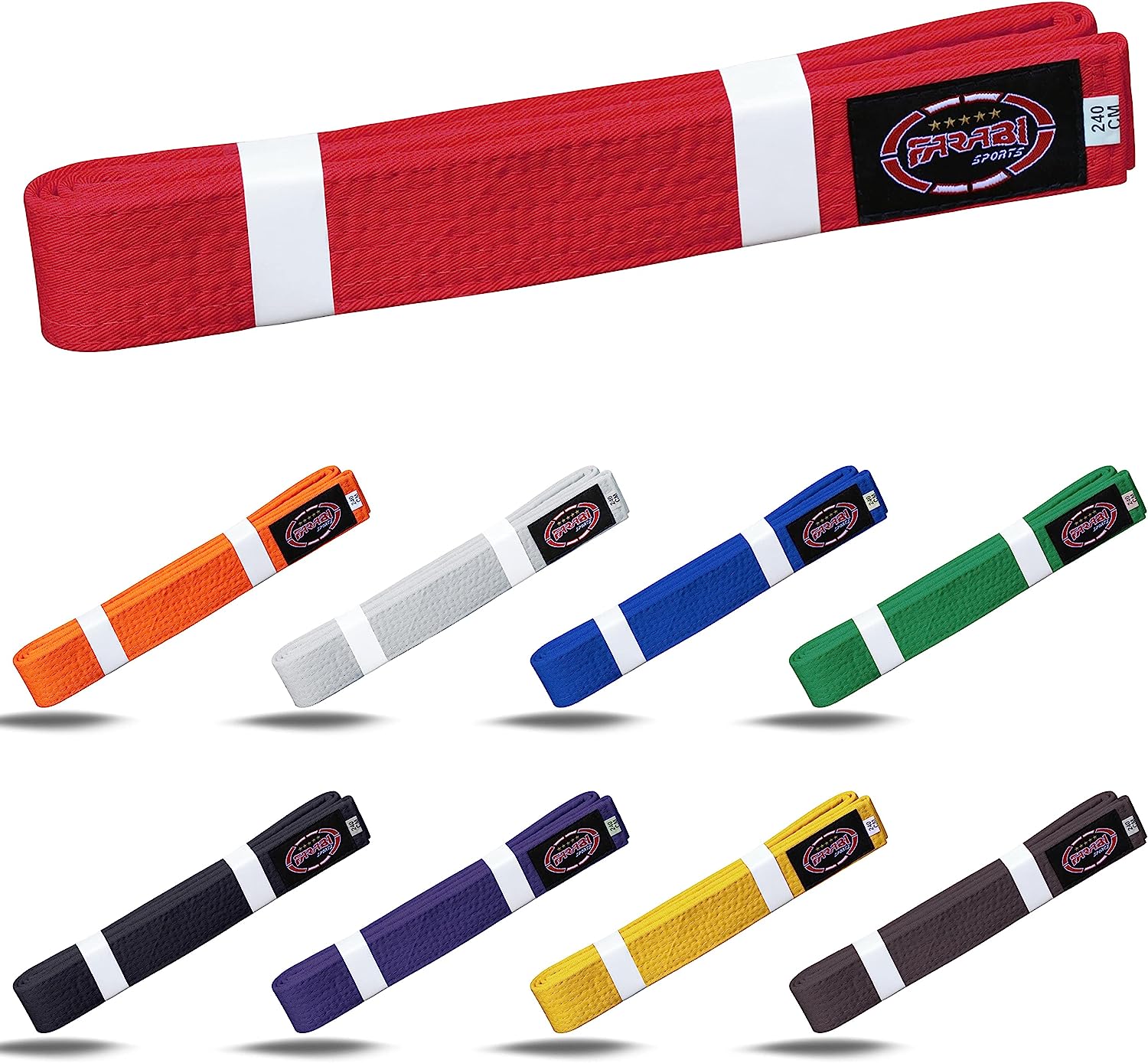 Farabi Sports Karate Belt Multiple Colors Karate Belts Judo Karate BJJ Martial arts Taekwondo belts Farabi Sports