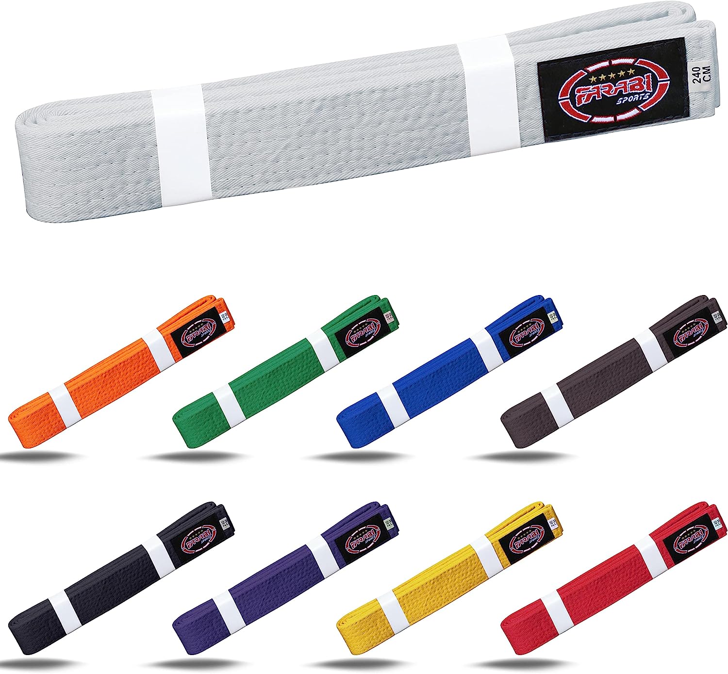Farabi Sports Karate Belt Multiple Colors Karate Belts Judo Karate BJJ Martial arts Taekwondo belts Farabi Sports