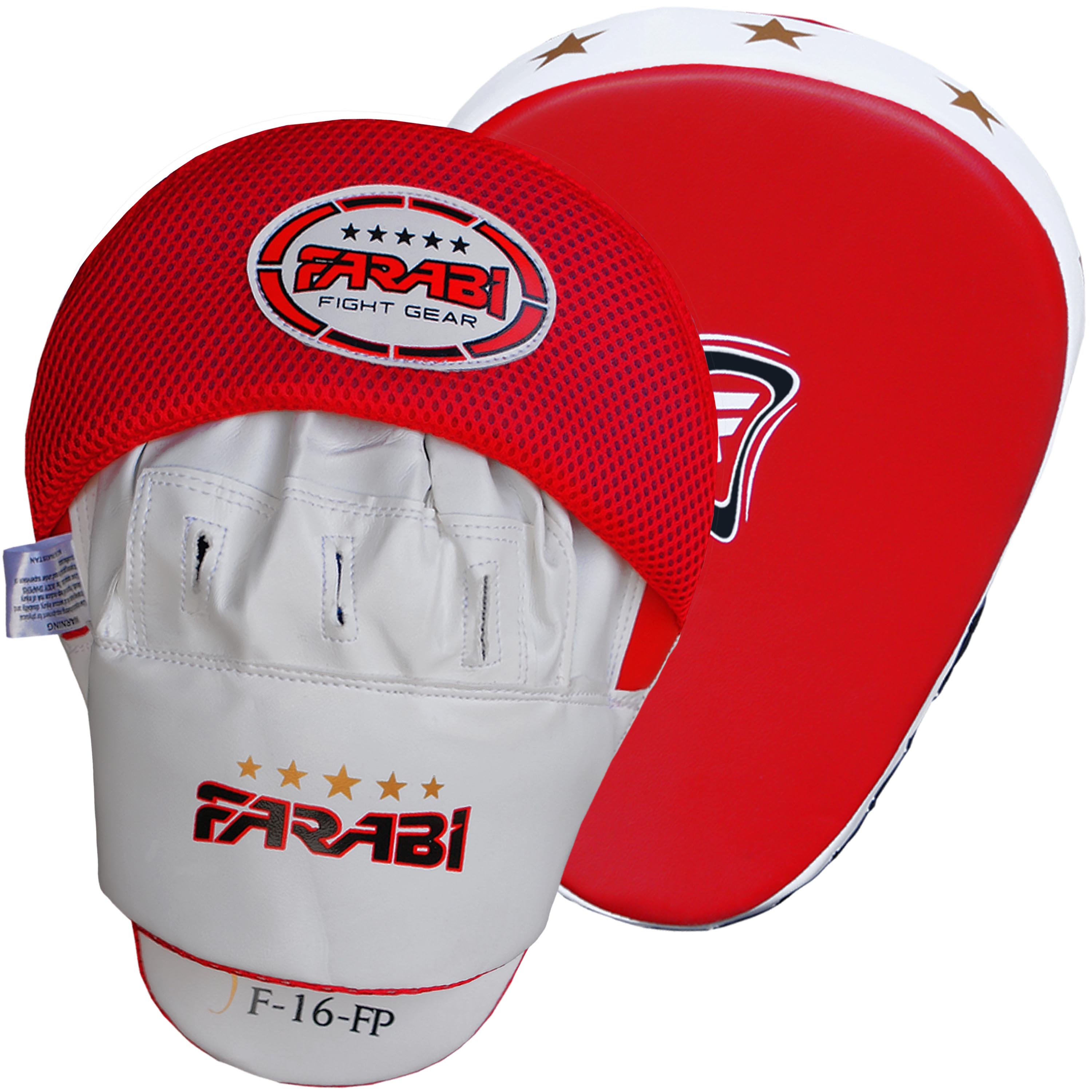 Farabi Sports Focus Mitts Boxing Training MMA Punching Kickboxing Focus Pads Synthetic Leather Strike Pad, MMA Muay Thai Focus Pads, Best Punching Mitts Farabi Sports