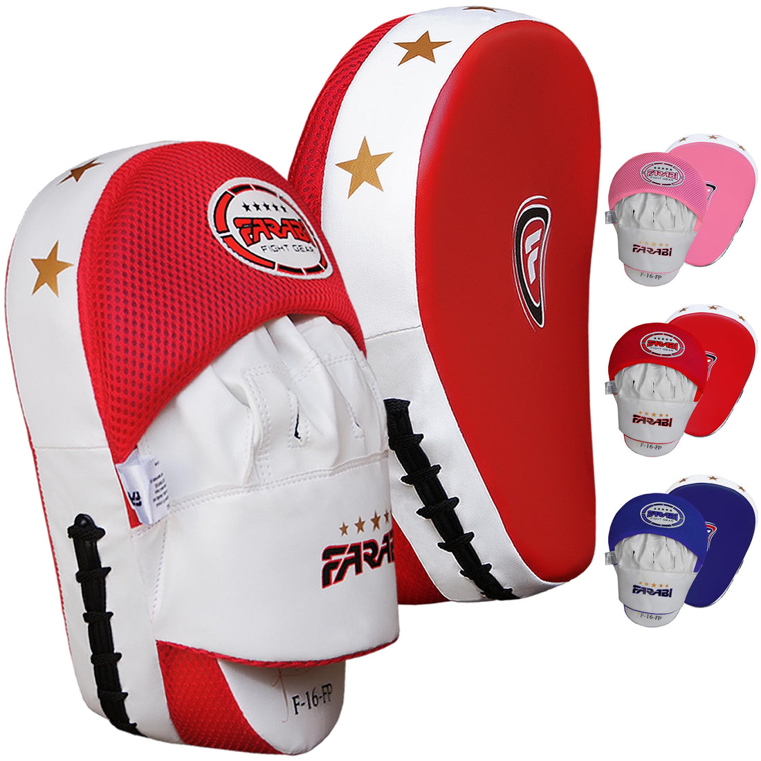 Farabi Sports Focus Mitts Boxing Training MMA Punching Kickboxing Focus Pads Synthetic Leather Strike Pad, MMA Muay Thai Focus Pads, Best Punching Mitts Farabi Sports