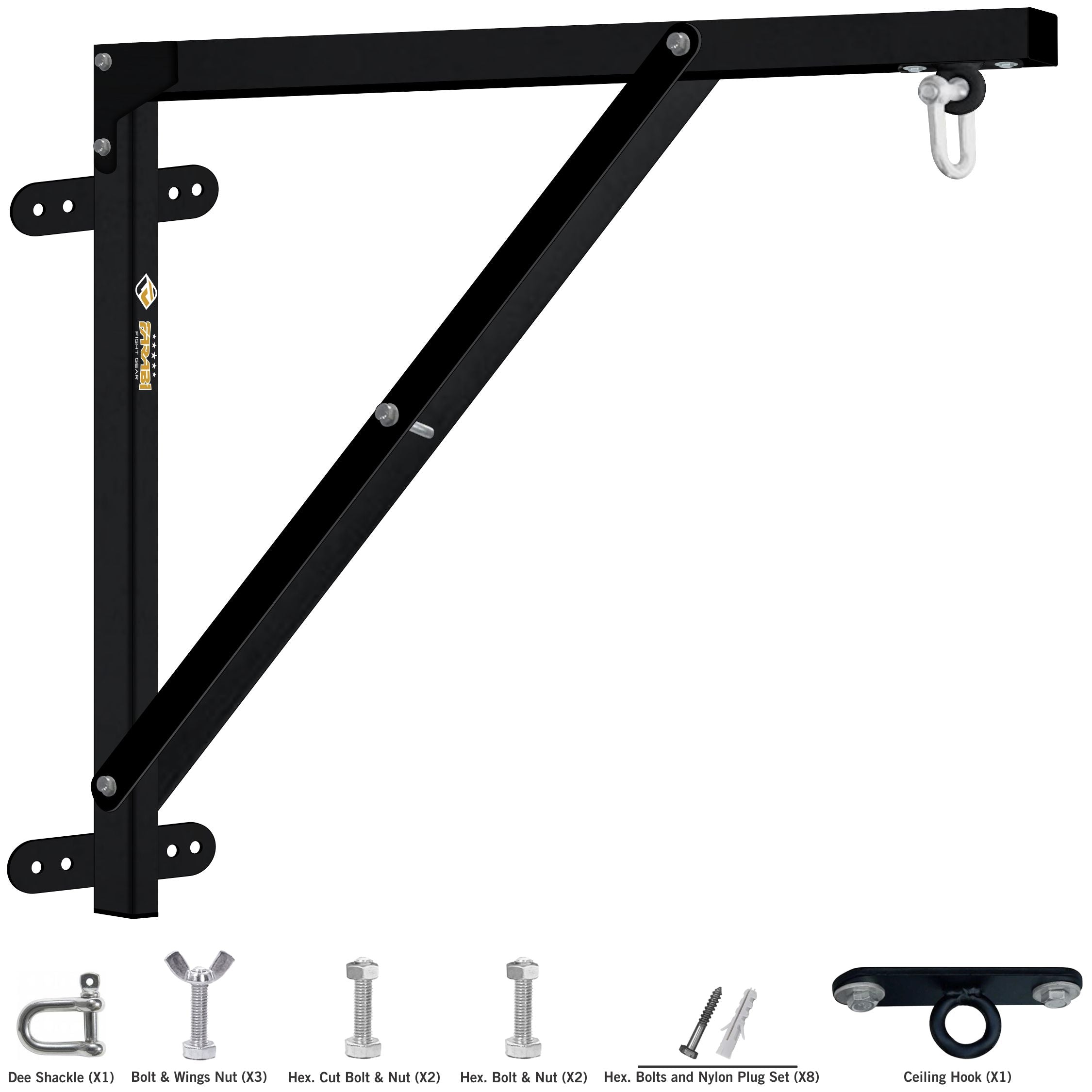 Farabi Sports Punching Bag Wall Bracket – Heavy-Duty Steel Mount with Hardware Kit Farabi Sports