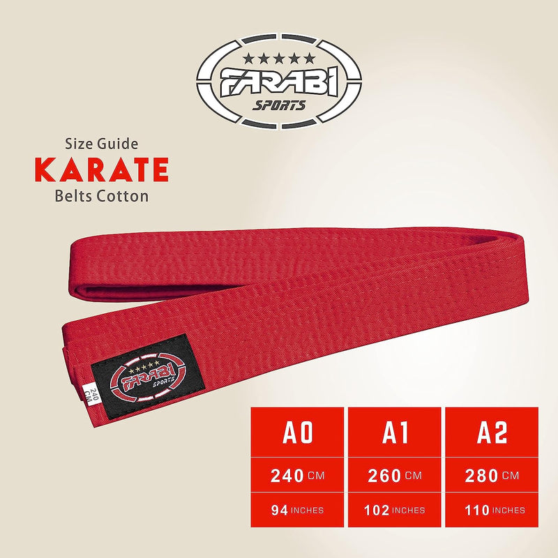 Farabi Sports Karate Belt Multiple Colors Karate Belts Judo Karate BJJ Martial arts Taekwondo belts Farabi Sports
