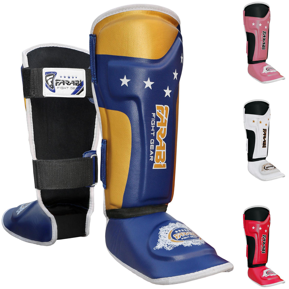 Farabi T tech Kids junior shin pads instep training mma kick boxing protector Farabi Sports