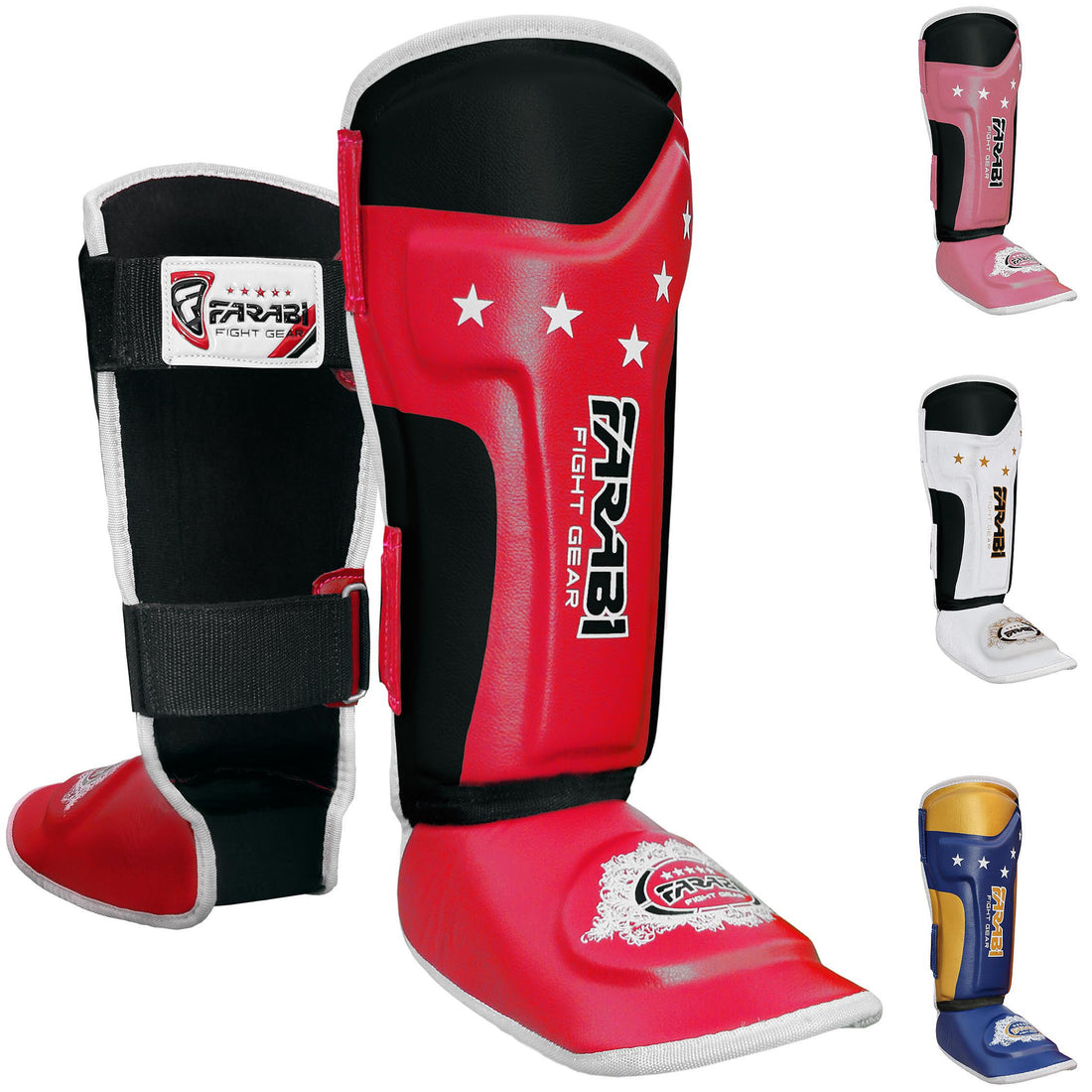 Farabi T tech Kids junior shin pads instep training mma kick boxing protector Farabi Sports