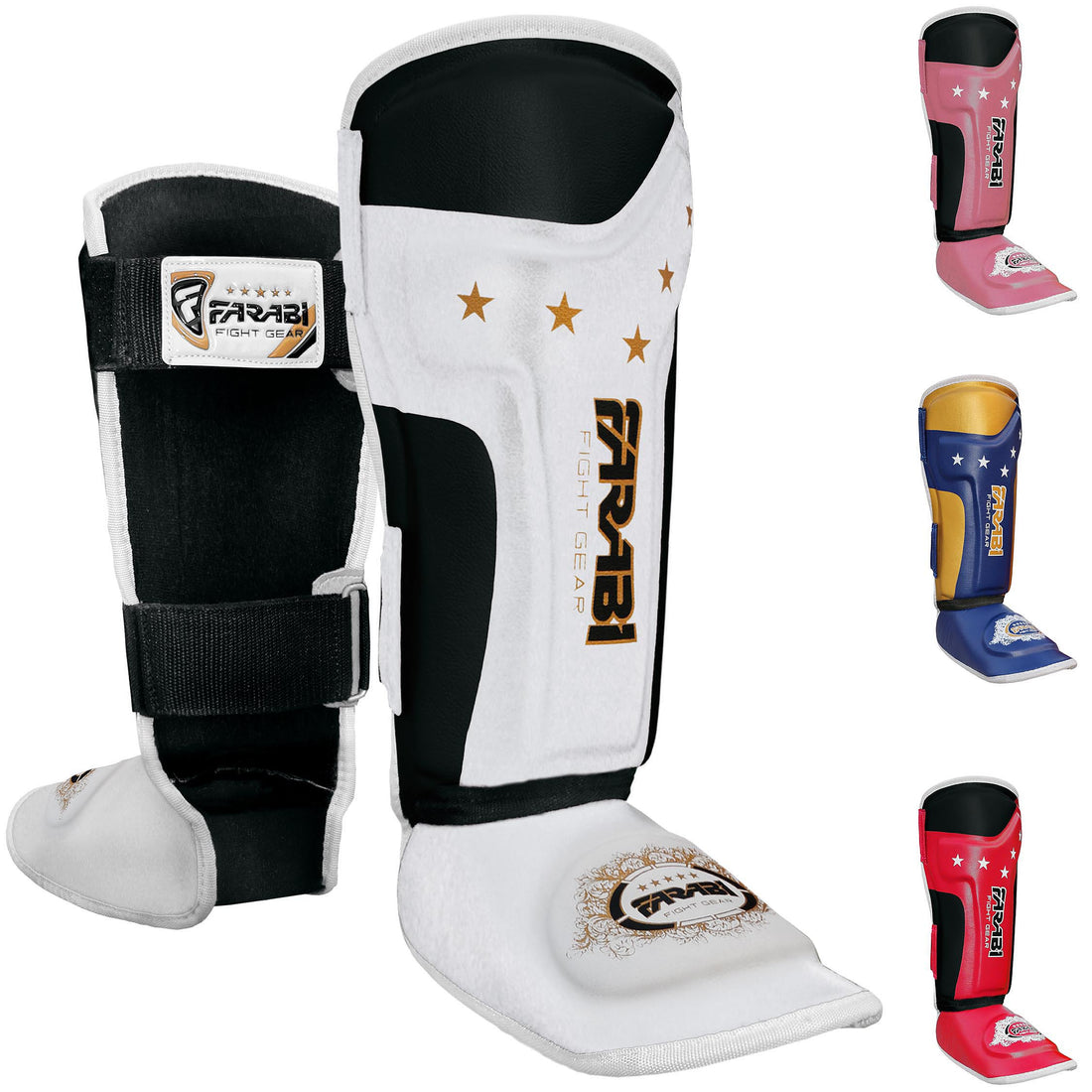Farabi T tech Kids junior shin pads instep training mma kick boxing protector Farabi Sports