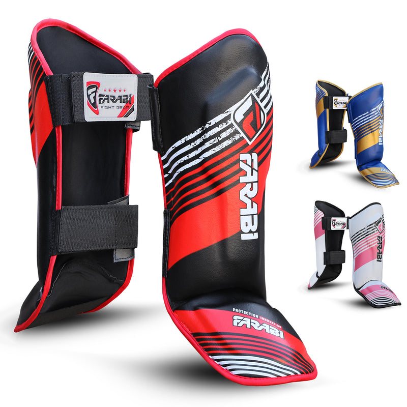 Farabi kids Shin Instep Pads Protection Kick Boxing MMA Training competition Farabi Sports