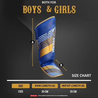 Farabi kids Shin Instep Pads Protection Kick Boxing MMA Training competition Farabi Sports