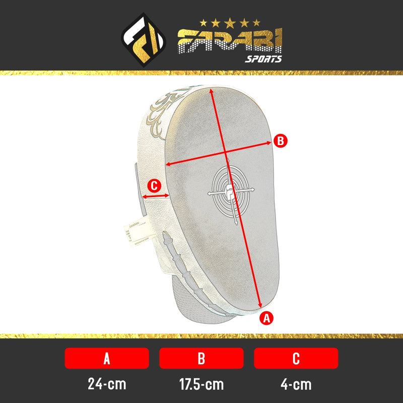 Farabi Sports Real Leather Focus Mitts Boxing Strike Punch Focus Mitts Pad MMA Thai Pad Training Pads, KickBoxing Focus Pads, Best Boxing Focus Pads, Leather Focus Pads Farabi Sports