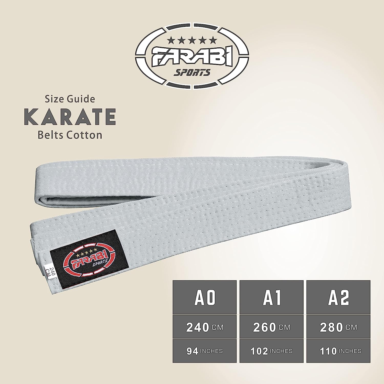Farabi Sports Karate Belt Multiple Colors Karate Belts Judo Karate BJJ Martial arts Taekwondo belts Farabi Sports