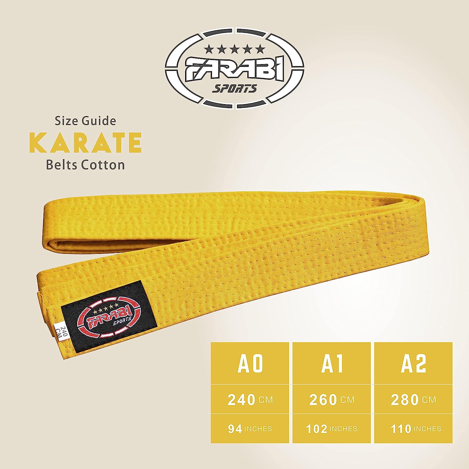 Farabi Sports Karate Belt Multiple Colors Karate Belts Judo Karate BJJ Martial arts Taekwondo belts Farabi Sports