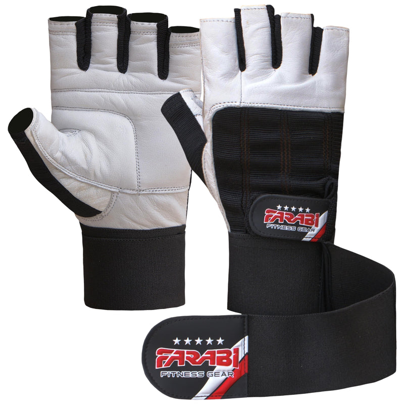 Farabi Weight Lifting Gym Training Fitness Genuine Leather Gloves Farabi Sports