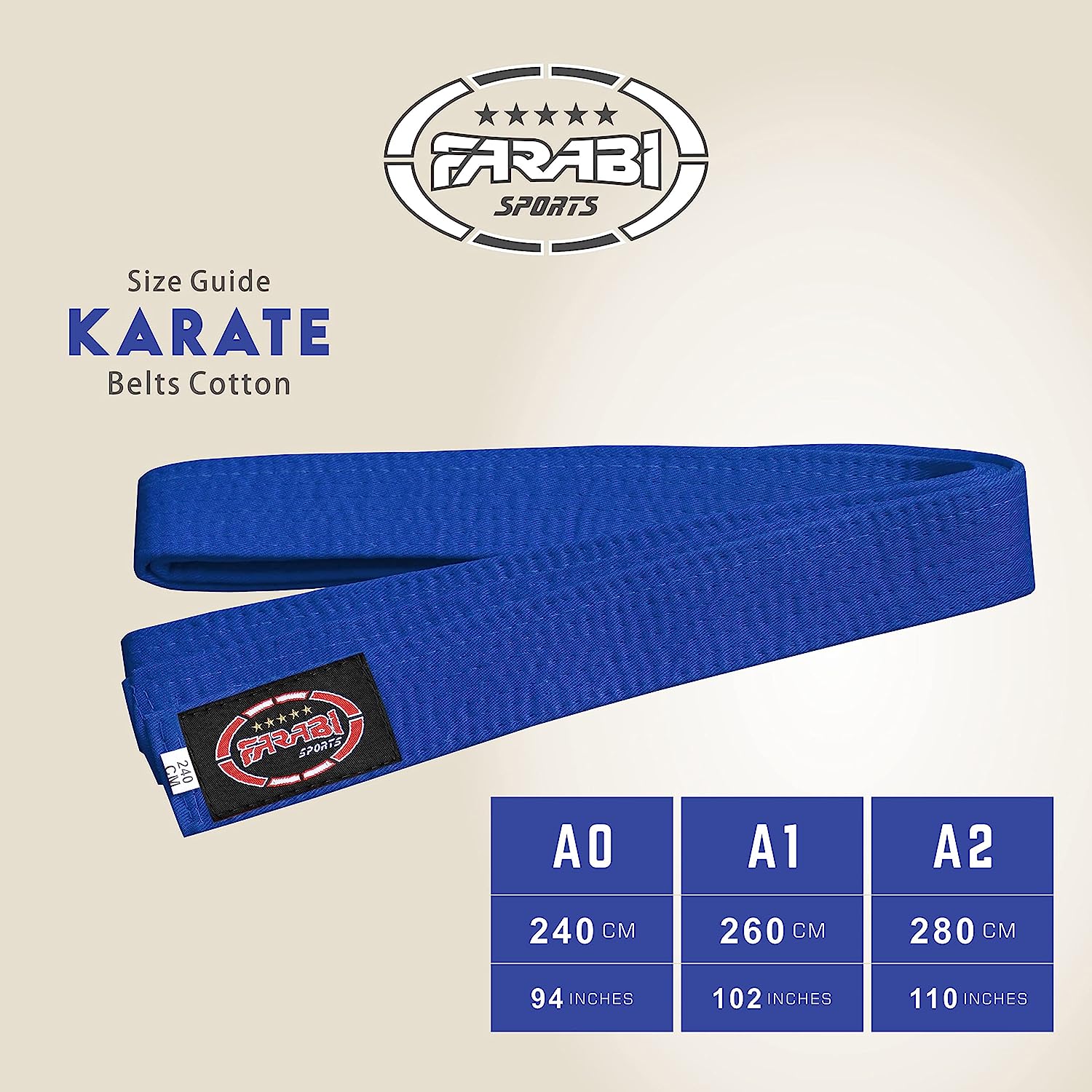 Farabi Sports Karate Belt Multiple Colors Karate Belts Judo Karate BJJ Martial arts Taekwondo belts Farabi Sports