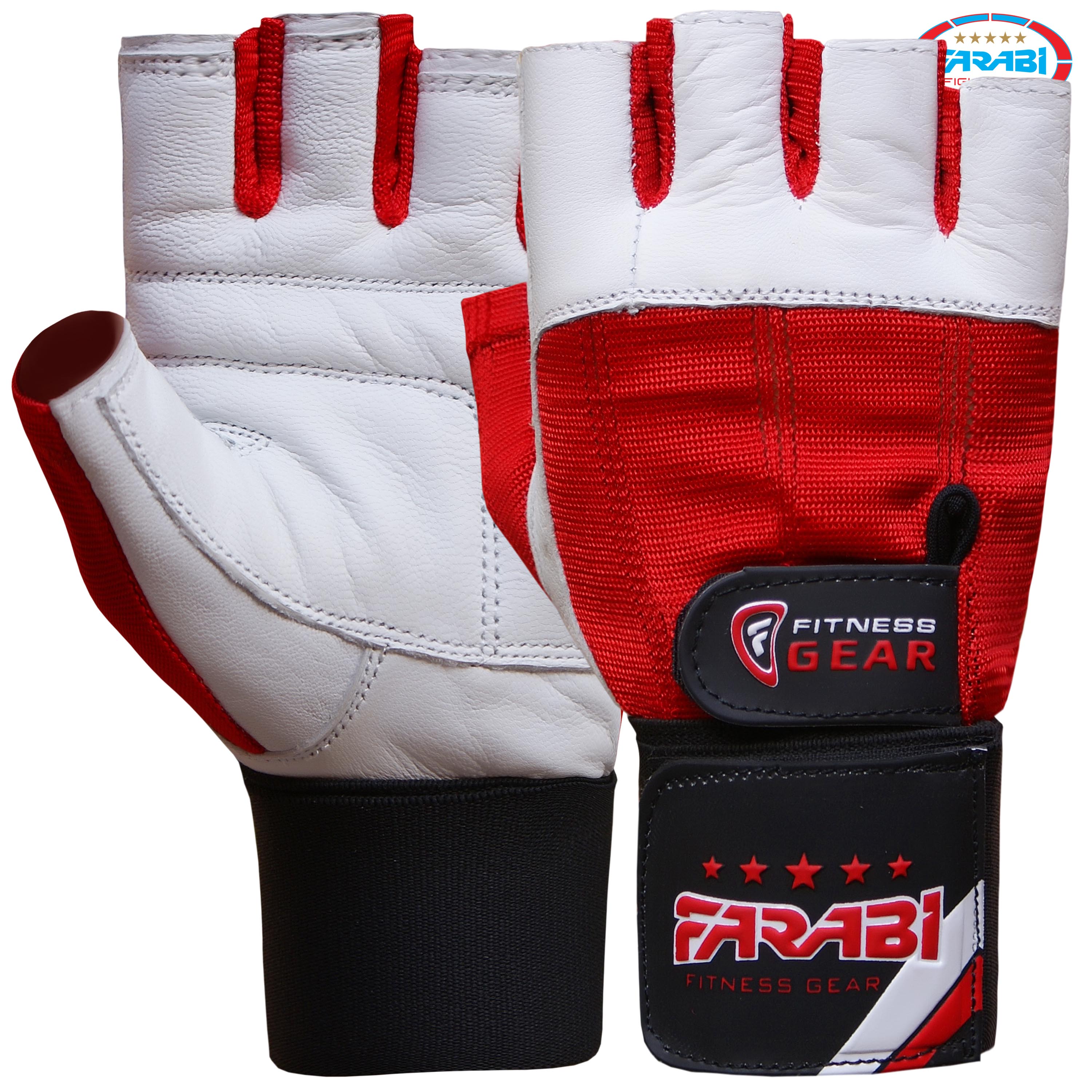 Farabi Sports Weightlifting Gloves Synthetic Leather Padded Gym Gloves for Powerlifting & CrossFit Farabi Sports