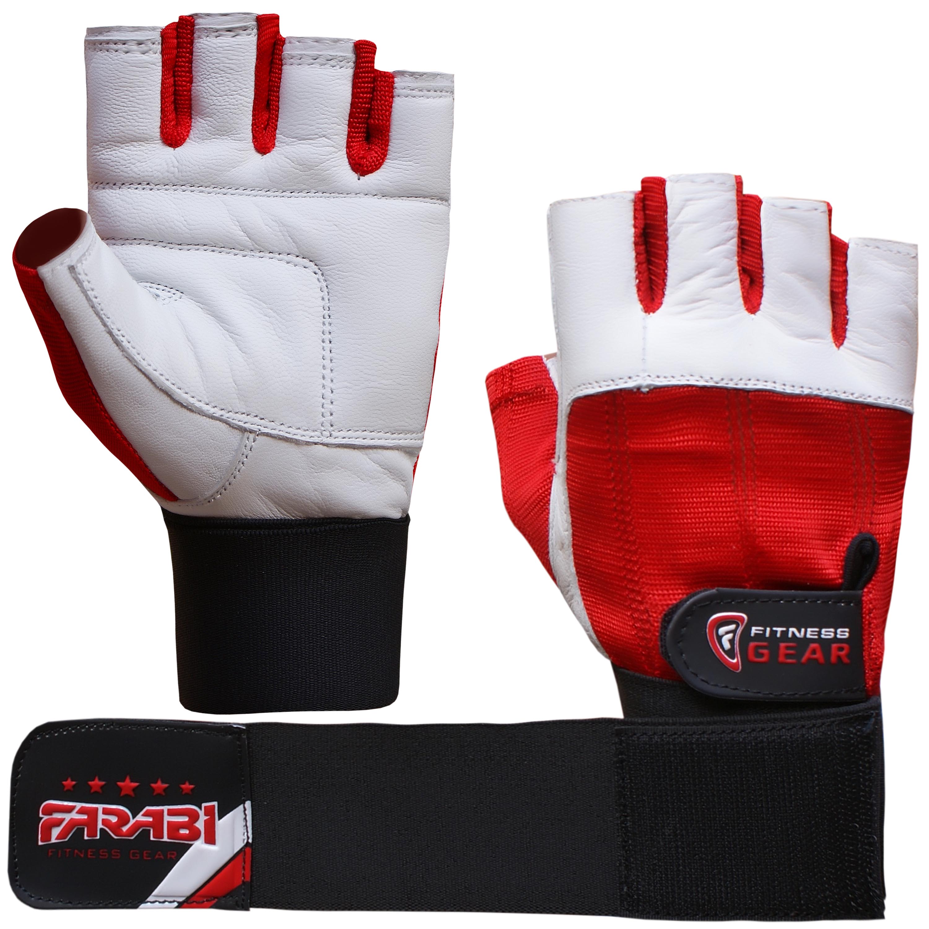 Farabi Sports Weightlifting Gloves Synthetic Leather Padded Gym Gloves for Powerlifting & CrossFit Farabi Sports