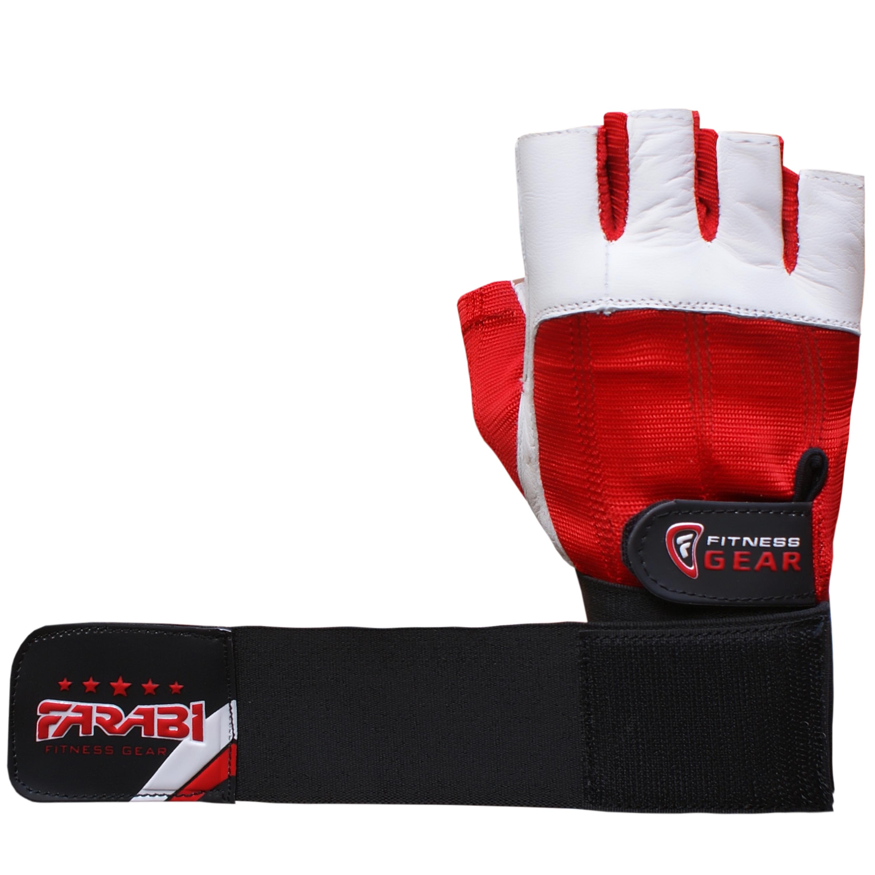Farabi Sports Weightlifting Gloves Synthetic Leather Padded Gym Gloves for Powerlifting & CrossFit Farabi Sports