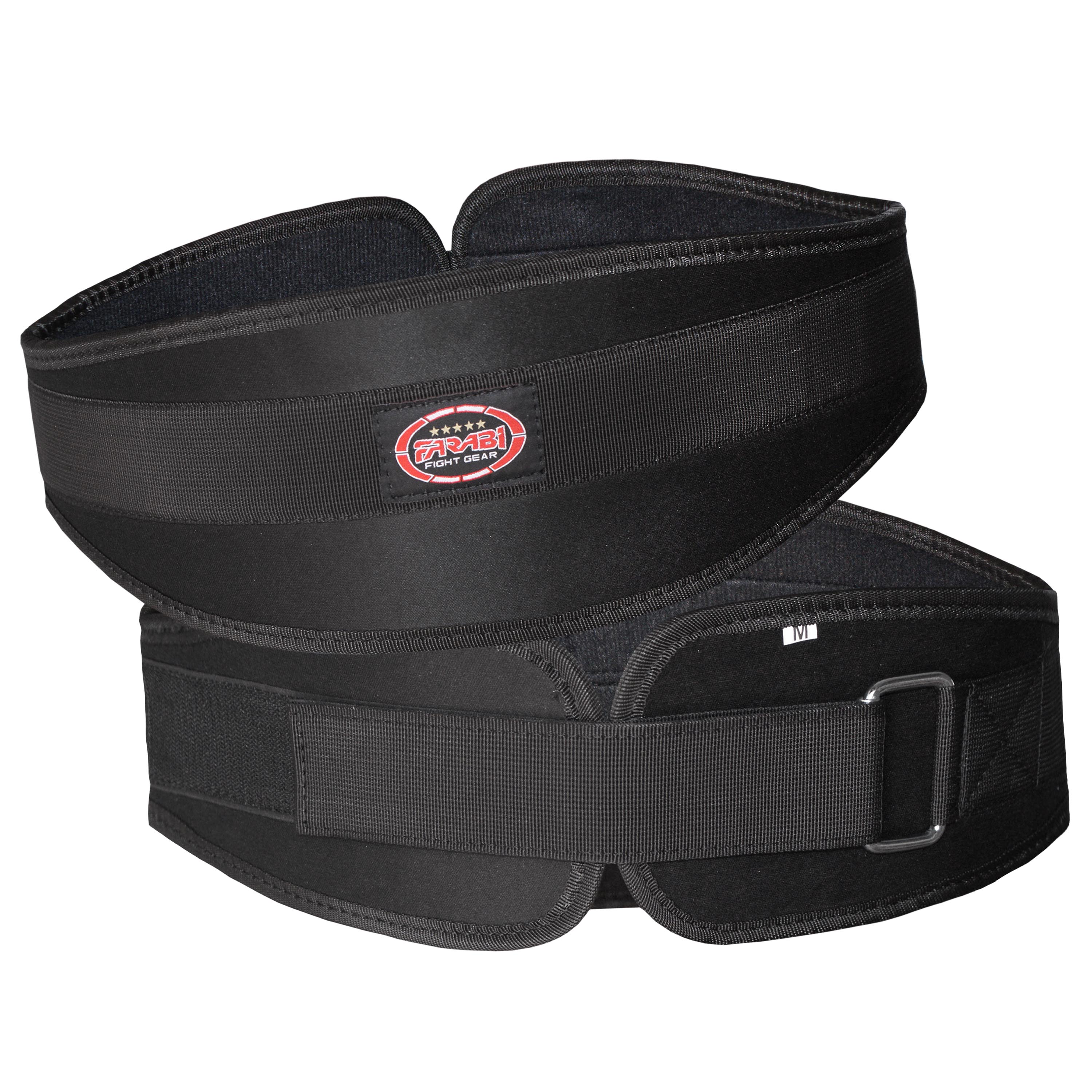 Farabi Sports Neoprene Weightlifting Belt — Velcro Closure Gym Belt for Back Support, CrossFit, Bodybuilding & Functional Fitness Farabi Sports