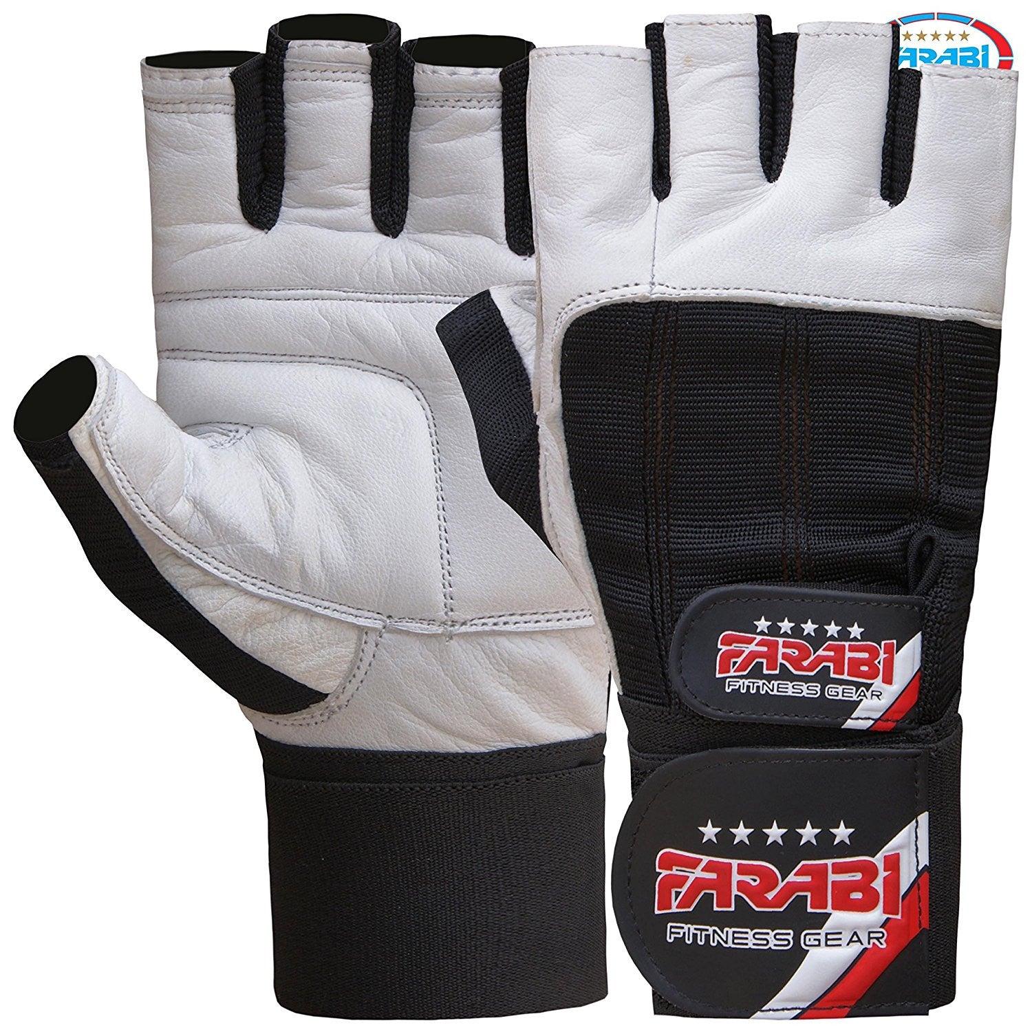 Farabi Weight Lifting Gym Training Fitness Genuine Leather Gloves Farabi Sports