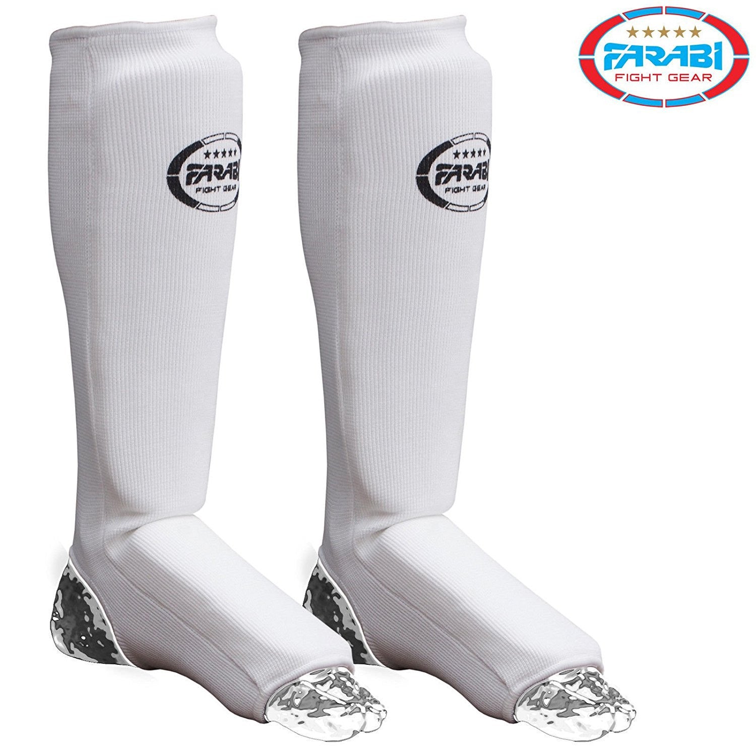 Shin Instep Foot Leg Protector Kick Boxing Contact MMA Pads Farabi Sports