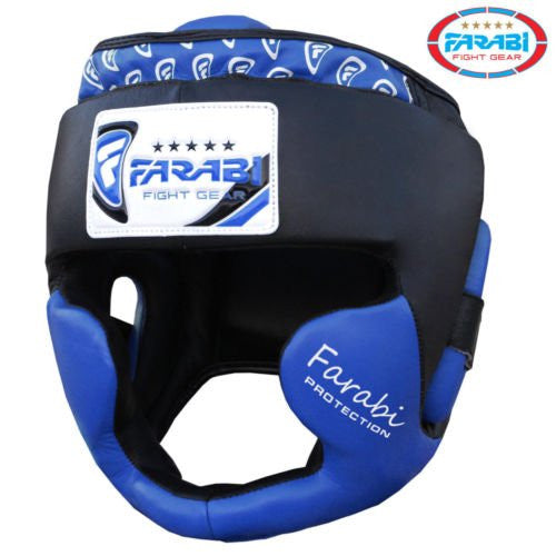 Farabi Boxing Real Leather Head Guard Martial Art Kickboxing Training Farabi Sports