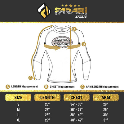 Farabi MMA rash guard compression top gym training body armour BJJ base layer Farabi Sports