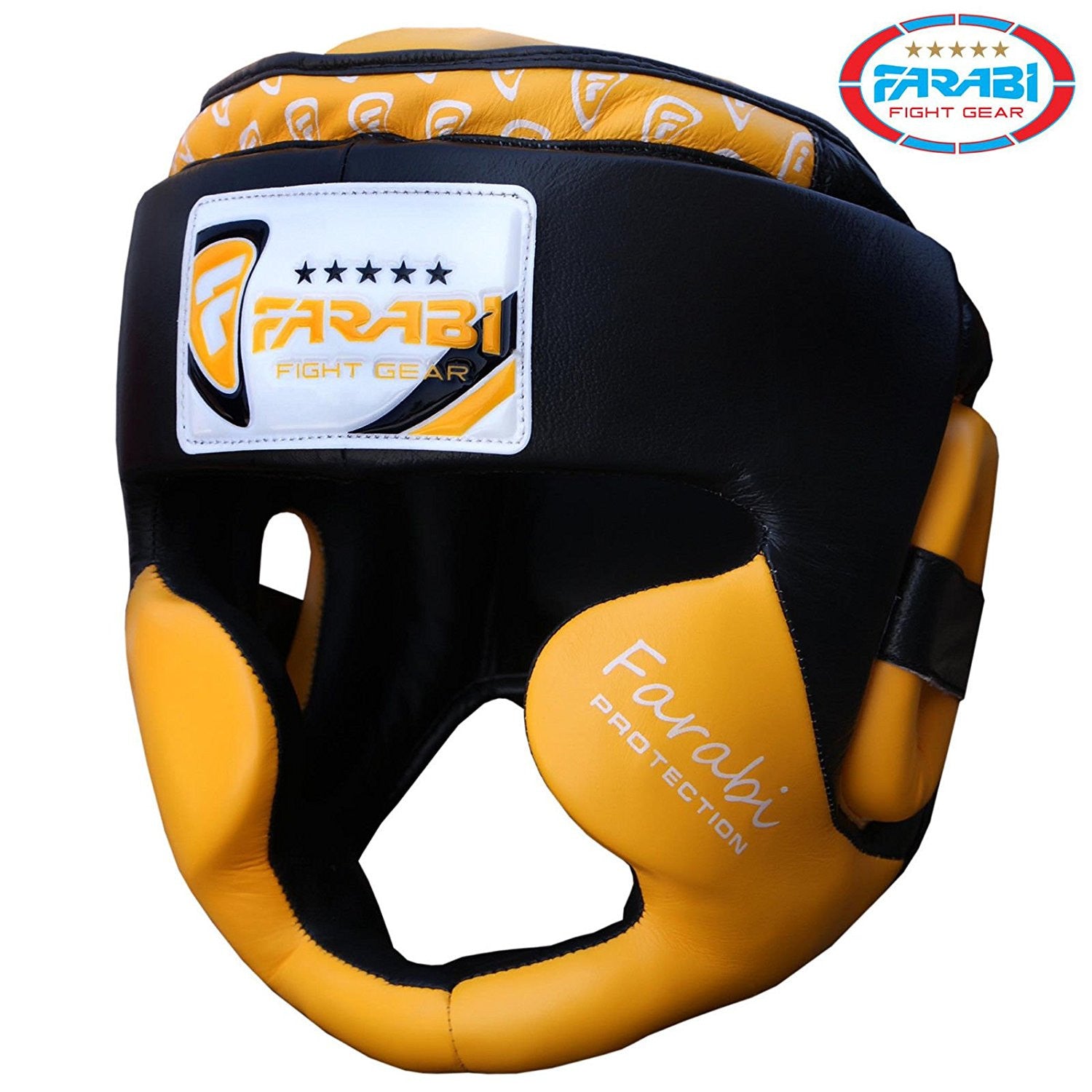 Farabi Boxing Real Leather Head Guard Martial Art Kickboxing Training Farabi Sports