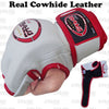 MMA Grappling Gloves Boxing Punch Bag Fight Cage Muay Thai Cowhide Leather Farabi Sports