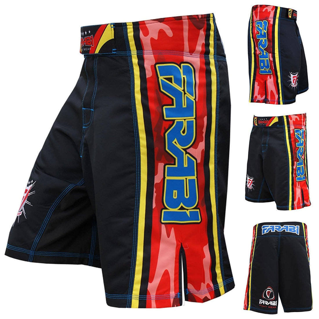 MMA Shorts Cage Fight Grappling Kick Boxing Muay Thai Training Wear Farabi Sports