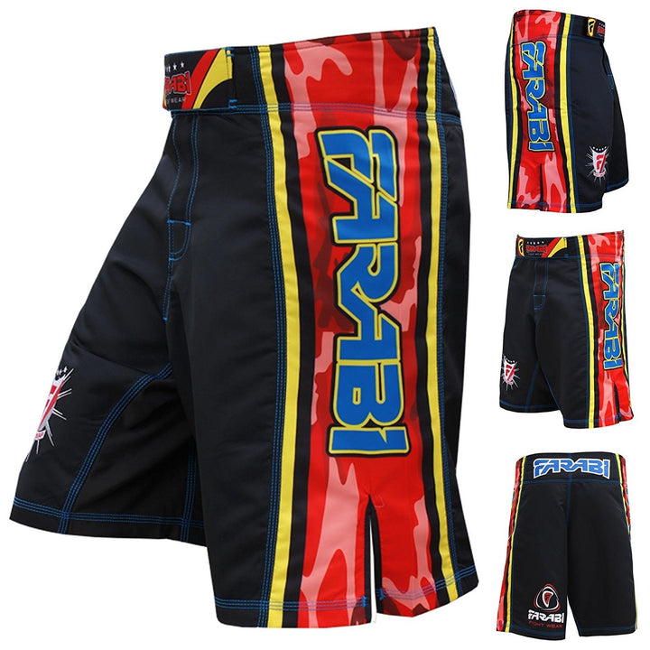 MMA Shorts Cage Fight Grappling Kick Boxing Muay Thai Training Wear Farabi Sports