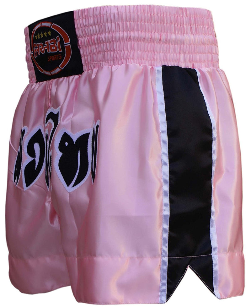 Pink Folwer Women Girls Muaythai Shorts Kickboxing Embroidery Design MMA  UFC Gym