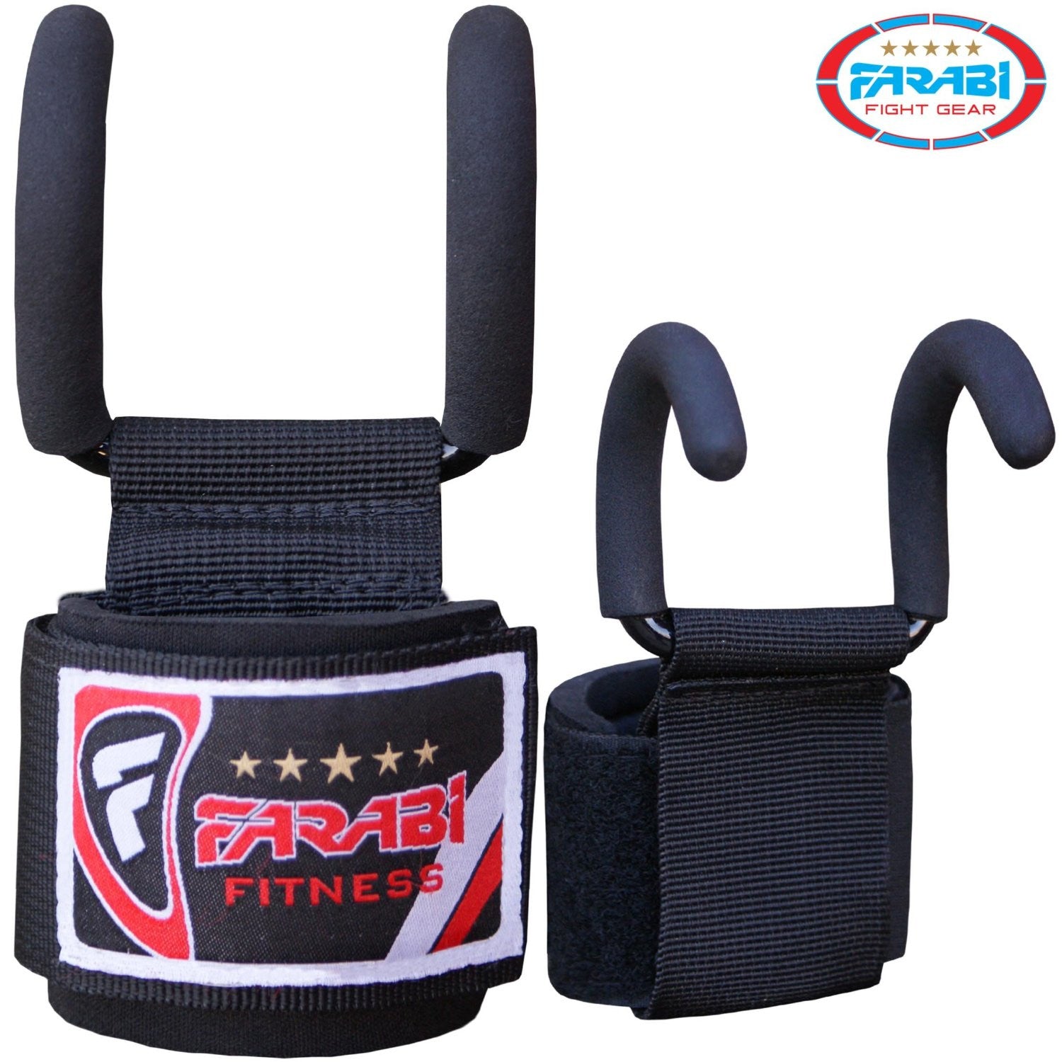 Farabi Weight Lifting Hook Gym Training Hook Bar Straps Gripper Chin Up Bar Farabi Sports