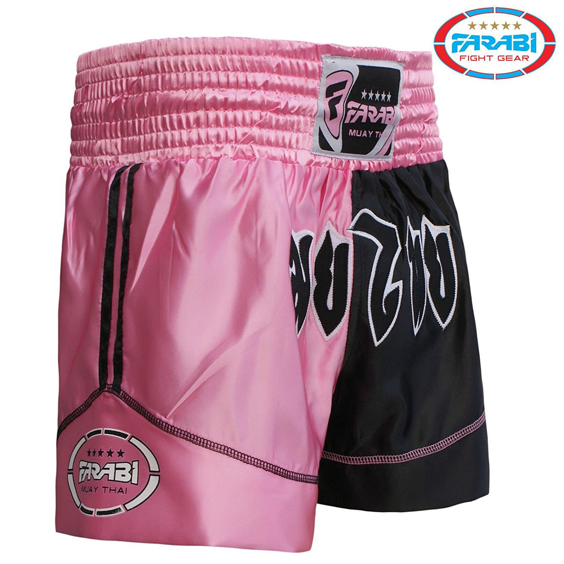 Muay Thai Shorts Pink Kick Boxing Women Training MMA Gym Shorts Trunk Farabi Sports