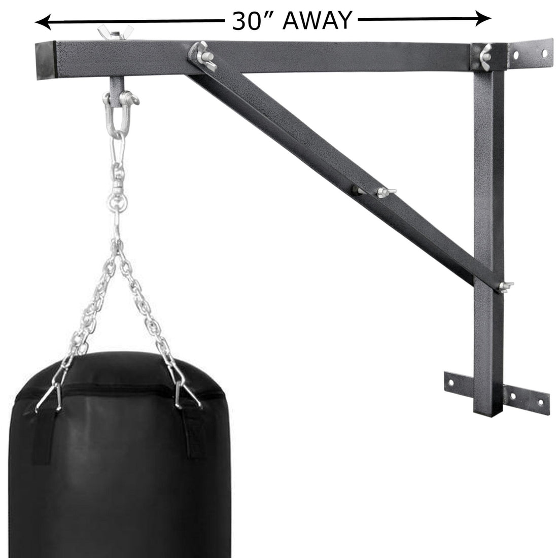 Punching Bag Wall Bracket Stand Heavy Duty Hanging Size Gold Black Silver Farabi Sports