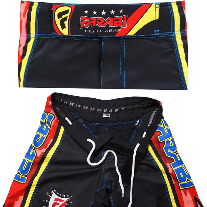 MMA Shorts Cage Fight Grappling Kick Boxing Muay Thai Training Wear Farabi Sports