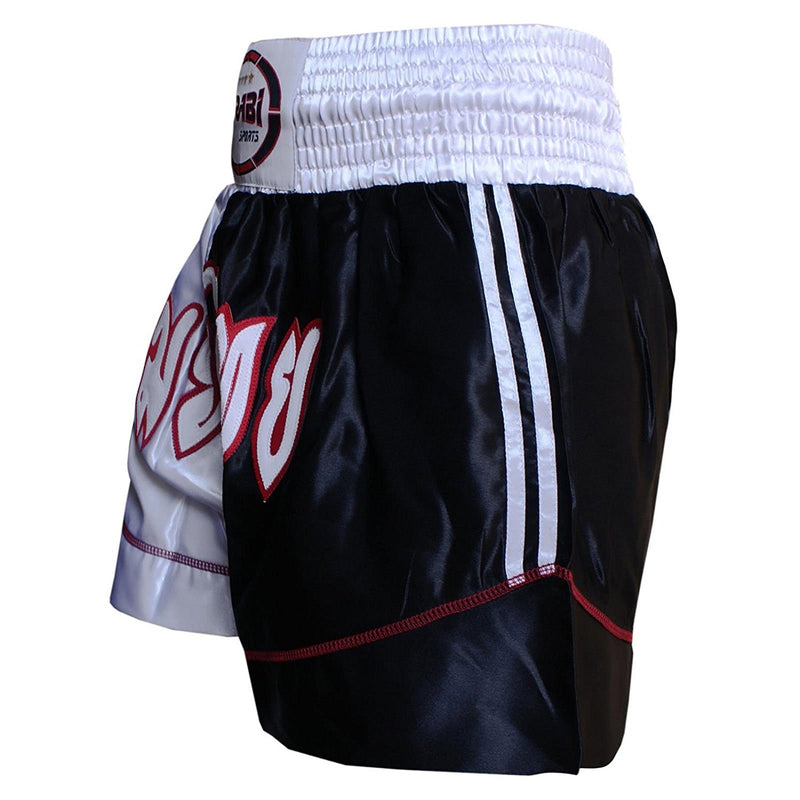 Farabi Muay Thai Shorts Kick Boxing MMA Training Trunks White Black Farabi Sports