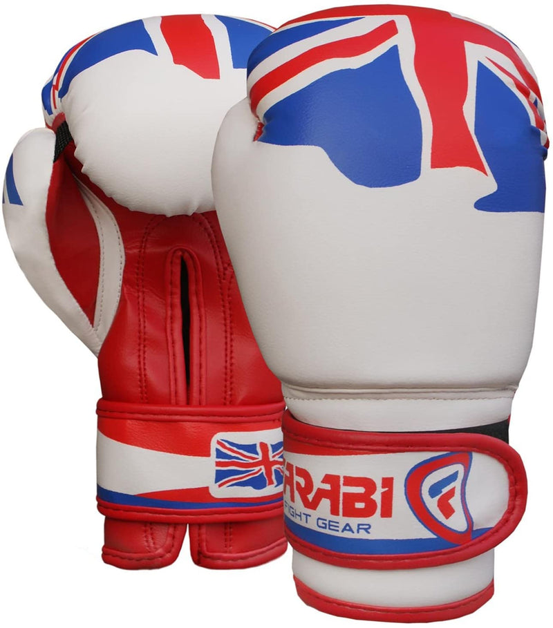 Farabi 6-oz Kids Boxing Gloves Sparring Training Kick Boxing Muay Thai White Farabi Sports